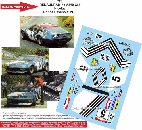 Decals ref 0723 alpine - 1/24,