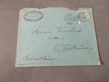 TIMBRE SAGE.CACHET CHARTRES DE M.RASSANT A CHAUFFOURS.POUR TRUBERT A CHATEAUDUN.