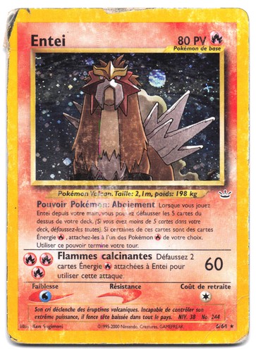 Carte pokémon entei - entei, neo