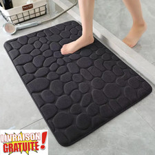 Tapis de Bain Antidérapant 50x80cm Mousse Mémoire de Forme, Absorbant, Séchage R