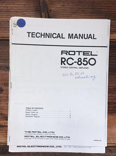 Rotel 850 preamp - rotel, rc-850
