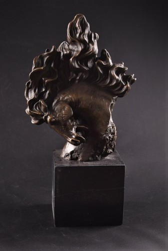 Sculpture bronze tête - tête, de