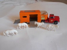 Remorque à cheval Lesney Matchbox Super kings K 18 Dodge écuries Ascot avec chevaux