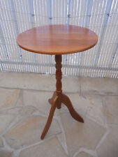 Petite sellette guéridon tripode bois naturel hauteur 50 cm Tbe