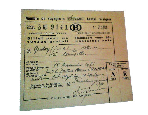 Chemin fer belge - chemin, 1951