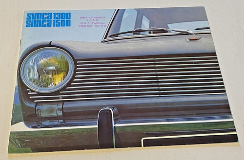 Brochure publicitaire simca - brochure,