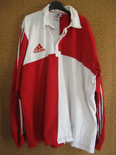 Maillot Adidas damier blanc rouge 100 % coton Vintage 90'S jersey - XXL