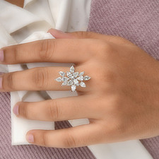 14k or Blanc Femme Bague
