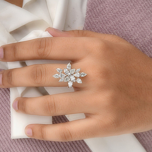 14k blanc femme bague - 14k,