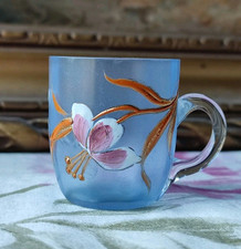 ANCIEN PETIT VERRE CHOPE À LIQUEUR ÉMAILLÉ ART NOUVEAU LEGRAS? N° 1