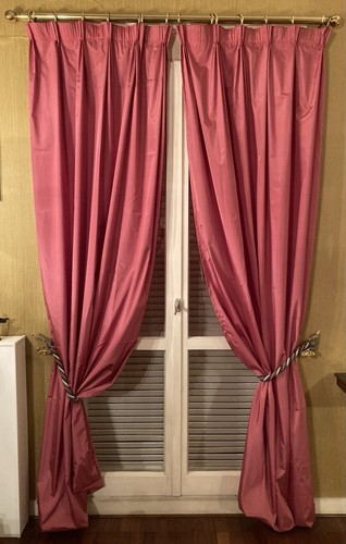 Double rideaux taffetas - double,