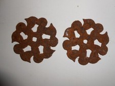  Ornement Entrée de Serrure métal fer armoire ancienne restauration porte x2