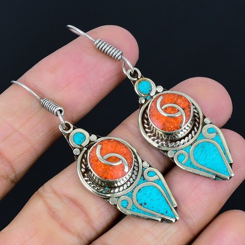 Boucle oreille népalaise - boucle, d'oreille