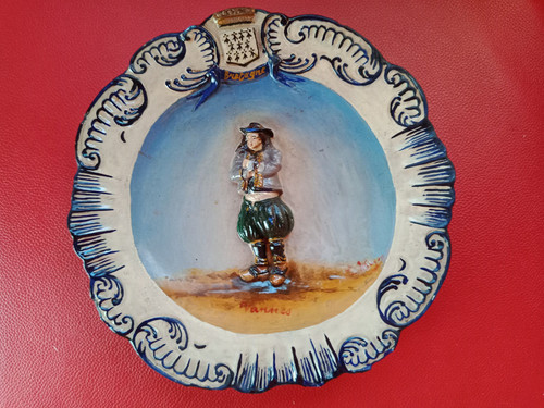 Assiette ancienne terre cuite - assiette,