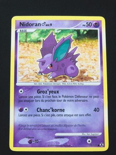 Carte pokémon nidoran 111 - carte, 72/111