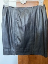 Brown Leather Mini Skirt Size