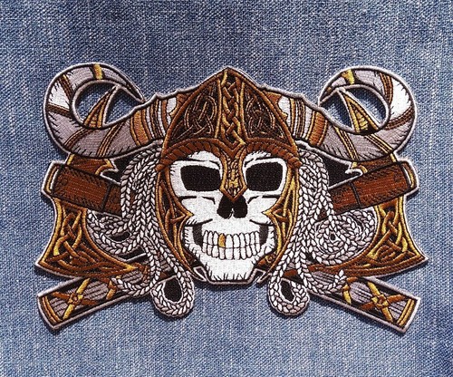 Large viking skull - with, helmet