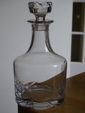 DAUM CARAFE A WHISKY OU COGNAC EN CRISTAL SOUFFLER BOUCHE MOELE BLANZEY