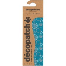 [C858C] Décopatch Pochette 3 Feuilles Identiques Ref 858 30x40cm Cercle Fond ...