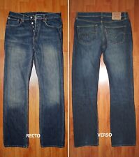 JEANS LEVIS 501 "Staight" W31/W32 L34 (FR t41 - t42) marine délavé 0505