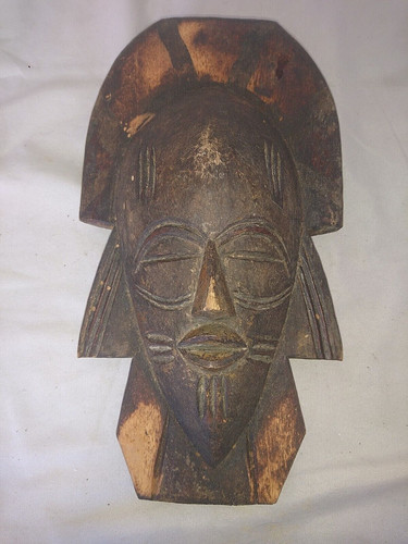 Ancien beau masque sculpter - ancien,