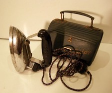 Ancien fer à repasser électrique Calor de voyage avec son étui, long.fer 15,5cm
