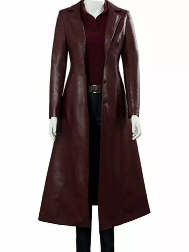 Manteau trench marron cuir - trench,