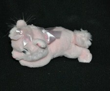 Peluche doudou chat Marie Les Aristochats DISNEY rose nœud 18 cm TTBE