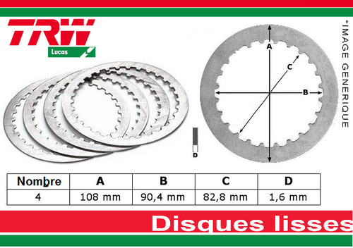 Kit jeu disques lisses - kit, /jeu