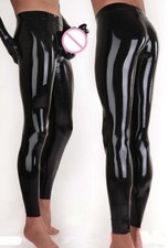Latex trousers high waist with