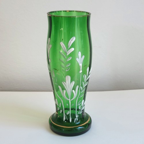 Petit vase verre soufflé vert - petit,