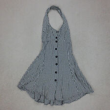 Robe Rockabilly Vintage 90s Made in USA Nikki & Co Femme XS Noir Carreaux