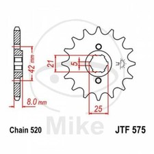 Pignon Z15 520 726.27.28 YAMAHA 600 SRX 1986-1989