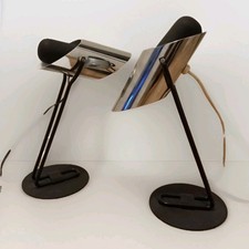 Paire De LAMPE SPACE AGE vers 1970 Modernistes Chromé