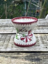 Coquetier diabolo en faïence - Sarreguemines - Modèle Strasbourg ? XIXème ?