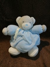 Doudou peluche ours patapouf gris bleu  créations tendres et douces 25 cm Kaloo