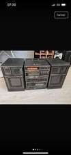 Vintage Sony FH-77 mini stereo, Radio & Cassette Player + Remote, 1980's