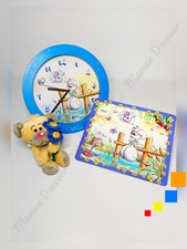 Lot Peluche Pimboli Fleurs 16cm Horloge Et Tapis De Souris Bleu Effet 3D - Diddl