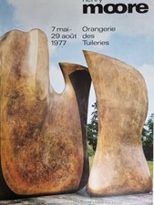 Affiche originale Henry Moore – Orangerie des Tuileries, 1977 – 60 x 41 cm