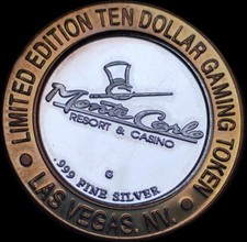 Jeton Argent Casino 10 Dollar  Las Vegas Token Rare  