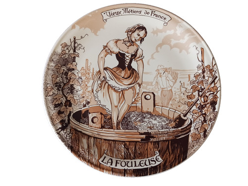 Fouleuse assiette signé - fouleuse,