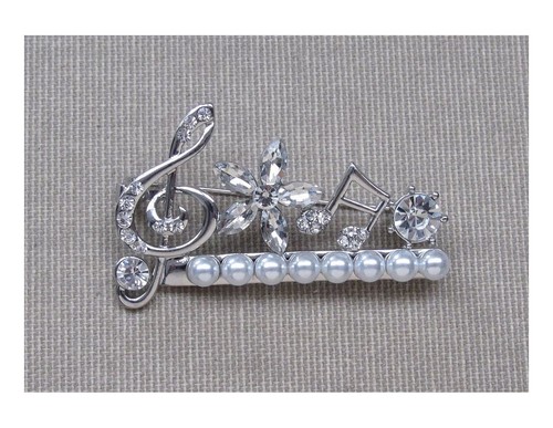 Broche bijou acier argenté - broche,