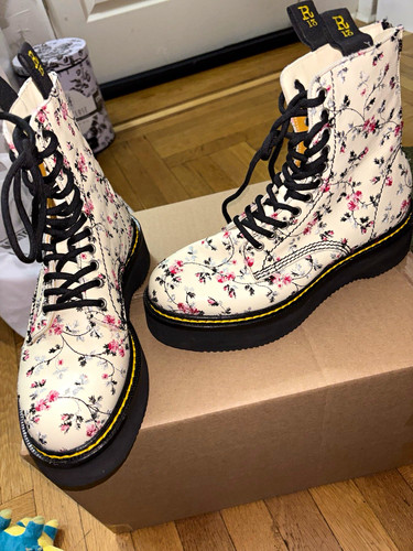 R13 floral leather - leather, single