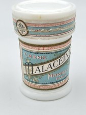 Pot Publicitaire Crème Malaceine Paris Opaline no plaque émaillée