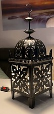 Lampe Marocaine 50cm  Lanterne métal décoration fil Noir intérieur vielle 
