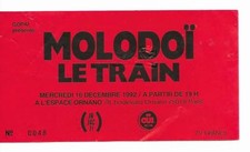 RARE / TICKET CONCERT - MOLODOÏ ( BERURIER NOIR ) : LIVE A PARIS ( FRANCE ) 1992