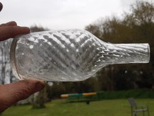 RARE petite bouteille Bonne Femme spirale ancienne verre soufflé Twirled bottle