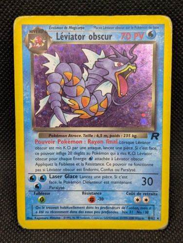 Carte pokemon leviator obscur - pokemon,