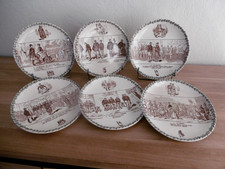 SIX ASSIETTES DESSERT TERRE DE