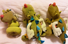 lot de 3 Doudou Peluche d'activités Walter Dragon Lilliputiens